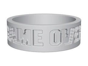 Game Over Ring in Tan Fine Detail Plastic