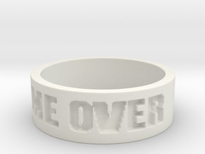 Game Over Ring in White Natural Versatile Plastic: 13 / 69