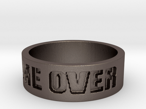 Game Over Ring in Polished Bronzed Silver Steel: 13 / 69