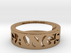 Gangsta Ring in Polished Brass: 13 / 69