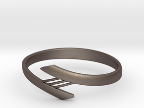 Bridge Bracelet in Polished Bronzed Silver Steel: Medium