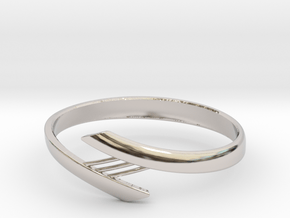 Bridge Bracelet in Rhodium Plated Brass: Medium