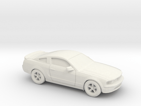 1/87 2007 Ford Mustang Stock Version in White Natural Versatile Plastic
