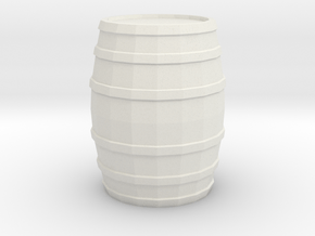 Printle Thing Barrel (little) - 1/24 in White Natural Versatile Plastic