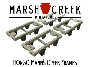 HOn30 Mann's Creek Frames (4) in Tan Fine Detail Plastic