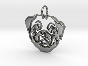 Mops Head 2 in Polished Silver