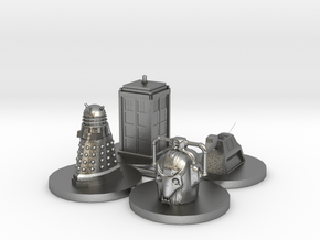 Monopoly type pawns Doctor Who in Natural Silver