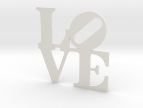 LOVE Sculpture wall decoration in White Natural Versatile Plastic