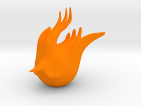 2017 Rooster in Orange Processed Versatile Plastic