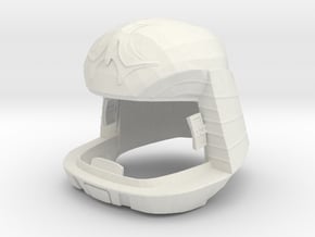 Viper Pilot Helmet (Battlestar Galactica TOS), 1/6 in White Natural Versatile Plastic