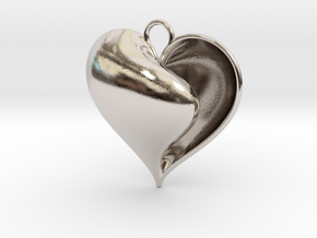 Shy Love (from $12.50) in Rhodium Plated Brass: Large