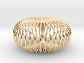 Torus pendant  in 14k Gold Plated Brass