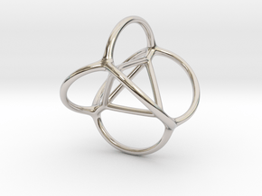 Soap Bubble Tetrahedron in Rhodium Plated Brass: Medium