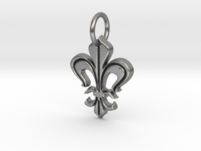Heraldic "Lilie 2" in Natural Silver
