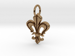Heraldic "Lilie 2" in Natural Brass