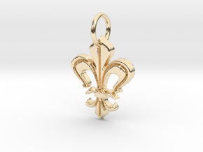 Heraldic "Lilie 2" in 14k Gold Plated Brass
