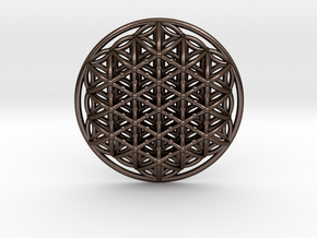 3d Flower Of Life in Polished Bronze Steel