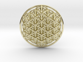 3d Flower Of Life in 14K Yellow Gold