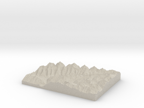 Model of Schönbergspitze in Natural Sandstone