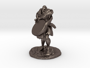 Ourok, Half-Orc Bard in Polished Bronzed Silver Steel