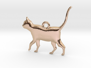 Schrödinger's Cat Pendant in 14k Rose Gold Plated Brass