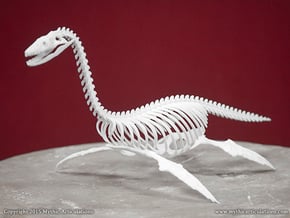 Loch Ness Monster Skeleton in White Natural Versatile Plastic