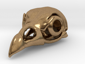 Cockatrice Skull Pendant in Natural Brass