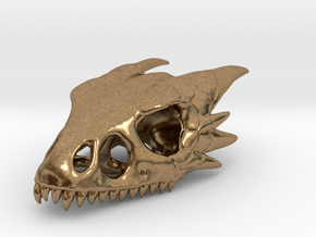 Wyvern Skull Pendant in Natural Brass