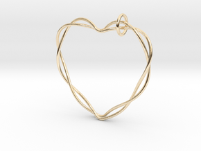 Woven Heart with Bail in 14K Yellow Gold: Extra Small