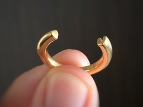 Metamorphosis Love U Ring – 17 mm in 14k Gold Plated Brass