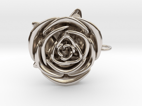 Rose in Rhodium Plated Brass