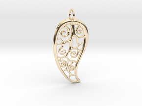 Leaf in 14k Gold Plated Brass