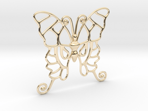 Butterfly in 14k Gold Plated Brass