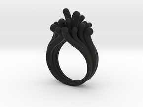 Water and Fire Ring  in Black Natural Versatile Plastic: 7.75 / 55.875