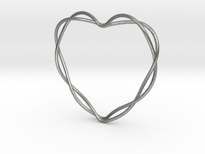 Woven Heart in Natural Silver (Interlocking Parts): Medium