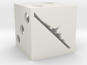 Combat dice for Axis & Allies in White Natural Versatile Plastic
