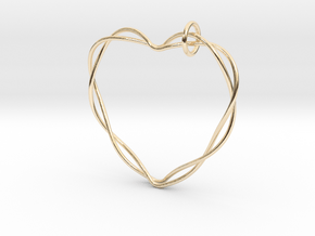 Woven Heart with Bail in 14K Yellow Gold: Small