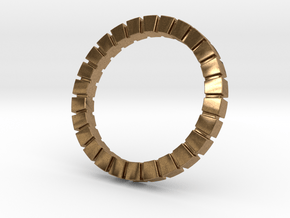 Cube Ring in Natural Brass: 4 / 46.5
