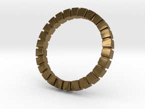 Cube Ring in Natural Bronze: 4 / 46.5