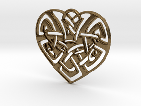 Celtic Heart Pendant in Natural Bronze