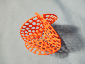 Henneberg surface irregular holes weave in Orange Processed Versatile Plastic