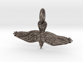 Eagle Pendant in Polished Bronzed Silver Steel