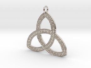 Celtic Knot Pendant in Rhodium Plated Brass