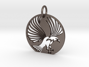 Eagle Keychain in Polished Bronzed Silver Steel