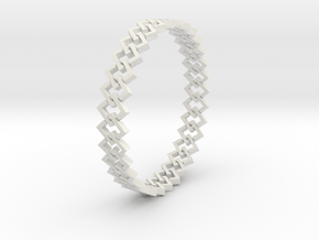 Square Bracelet 2 in White Natural Versatile Plastic