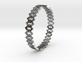 Square Bracelet 2 in Polished Silver (Interlocking Parts)