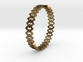 Square Bracelet 2 in Polished Bronze (Interlocking Parts)