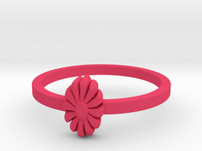 Flora Ring (size 6-13) in Pink Processed Versatile Plastic: 11 / 64