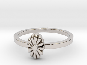 Flora Ring (size 6-13) in Rhodium Plated Brass: 11 / 64