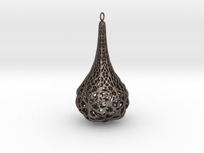 PENDANT-G in Polished Bronzed Silver Steel